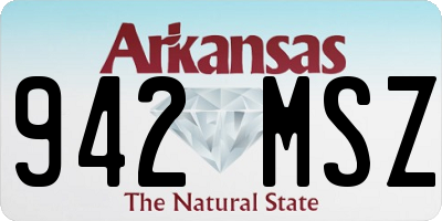 AR license plate 942MSZ