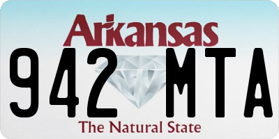 AR license plate 942MTA