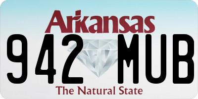 AR license plate 942MUB