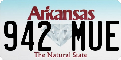 AR license plate 942MUE