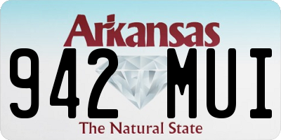 AR license plate 942MUI