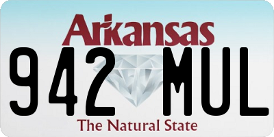AR license plate 942MUL