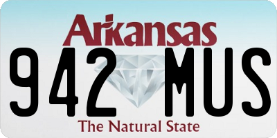 AR license plate 942MUS