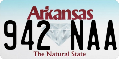 AR license plate 942NAA