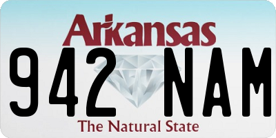 AR license plate 942NAM