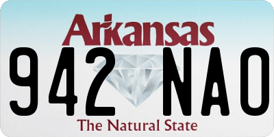 AR license plate 942NAO