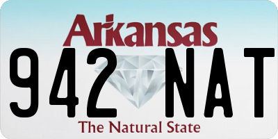 AR license plate 942NAT