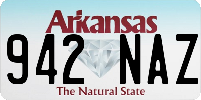 AR license plate 942NAZ