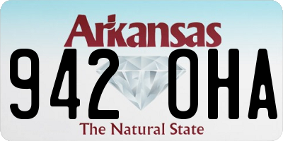 AR license plate 942OHA