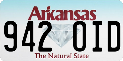 AR license plate 942OID