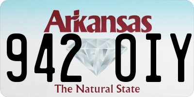 AR license plate 942OIY