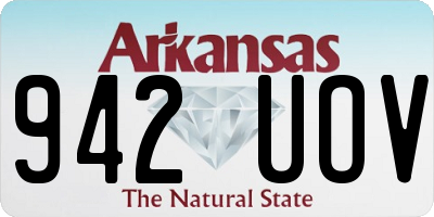AR license plate 942UOV