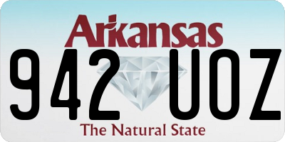 AR license plate 942UOZ