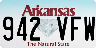 AR license plate 942VFW