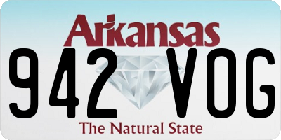 AR license plate 942VOG