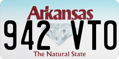 AR license plate 942VTO