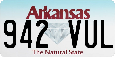 AR license plate 942VUL