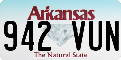 AR license plate 942VUN