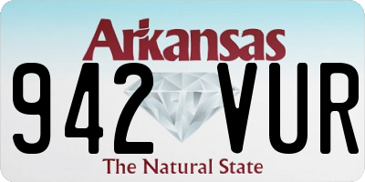 AR license plate 942VUR