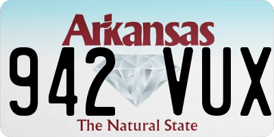 AR license plate 942VUX