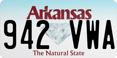 AR license plate 942VWA