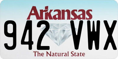 AR license plate 942VWX