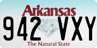AR license plate 942VXY