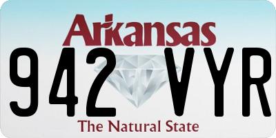 AR license plate 942VYR