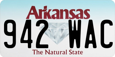 AR license plate 942WAC