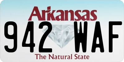 AR license plate 942WAF