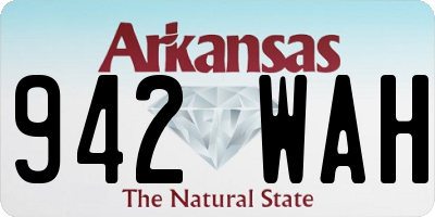 AR license plate 942WAH