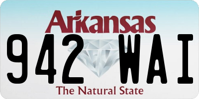 AR license plate 942WAI
