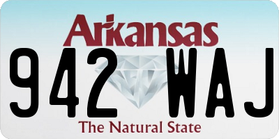 AR license plate 942WAJ