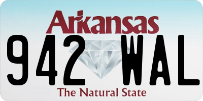 AR license plate 942WAL
