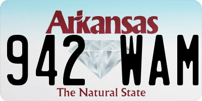 AR license plate 942WAM
