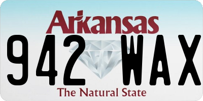 AR license plate 942WAX