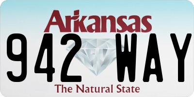 AR license plate 942WAY