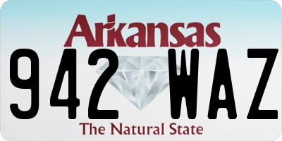 AR license plate 942WAZ