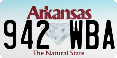 AR license plate 942WBA