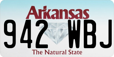 AR license plate 942WBJ