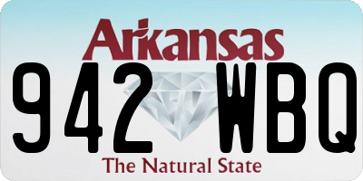AR license plate 942WBQ