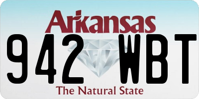 AR license plate 942WBT