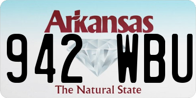 AR license plate 942WBU