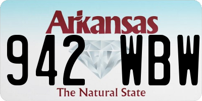 AR license plate 942WBW