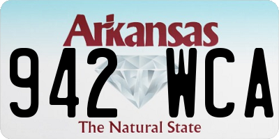 AR license plate 942WCA