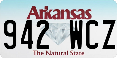 AR license plate 942WCZ