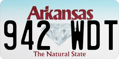 AR license plate 942WDT