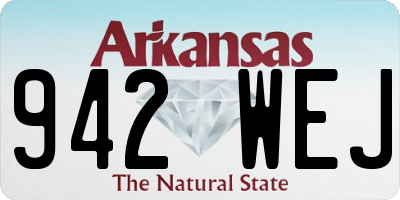 AR license plate 942WEJ