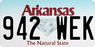 AR license plate 942WEK