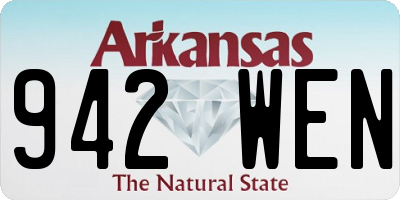 AR license plate 942WEN